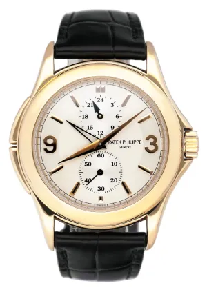 Patek Philippe Calatrava Travel Time 5134J Mens Watch Box Papers