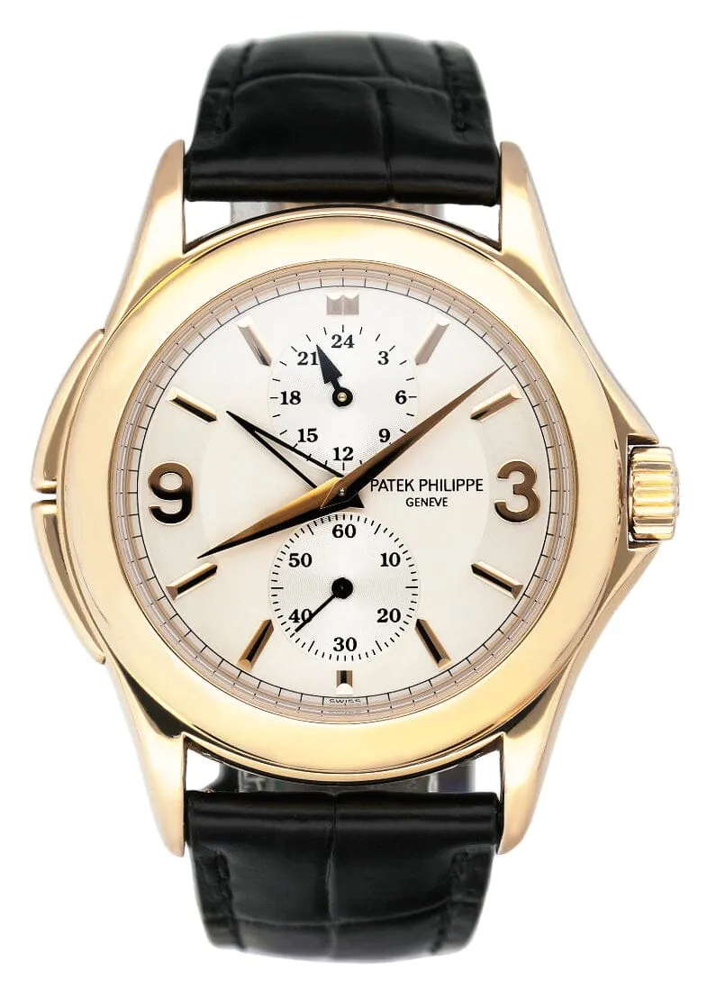 Patek Philippe Calatrava Travel Time 5134J Mens Watch Box Papers