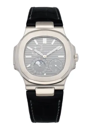 Patek Philippe Nautilus 5712G Moonphase 18K White Gold Men's Watch Box & Papers