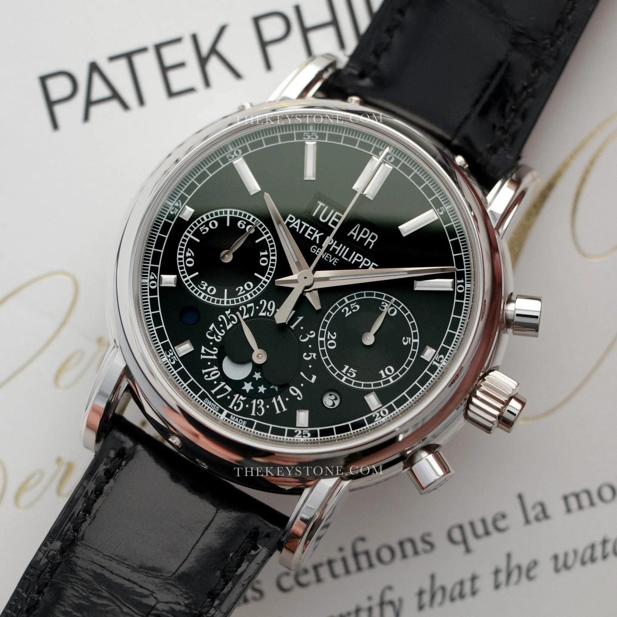 Patek Philippe Platinum Perpetual Split Seconds Chrono Watch Ref. 5204
