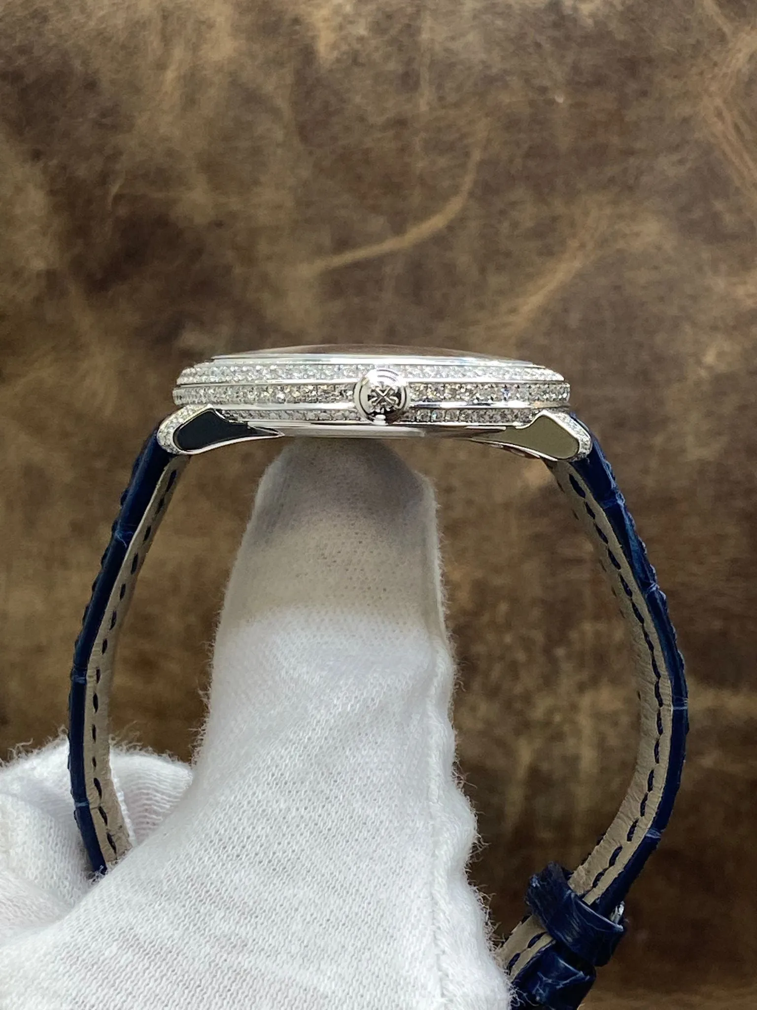 Patek Philippe  Ribbon Joaillerie 36,5mm 4978/400G Silver Pave Diamond Dial Automatic Women's Watch