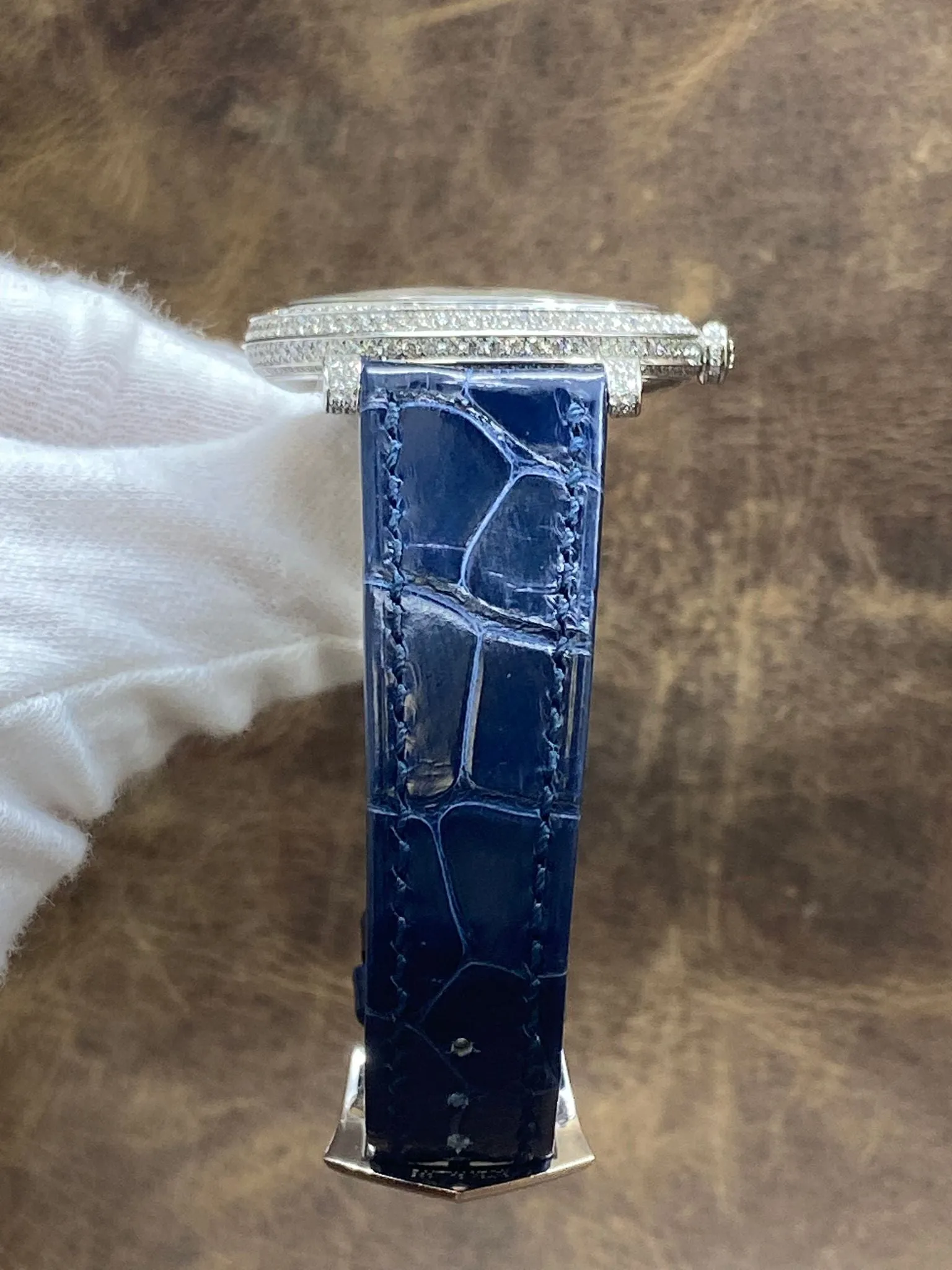 Patek Philippe  Ribbon Joaillerie 36,5mm 4978/400G Silver Pave Diamond Dial Automatic Women's Watch