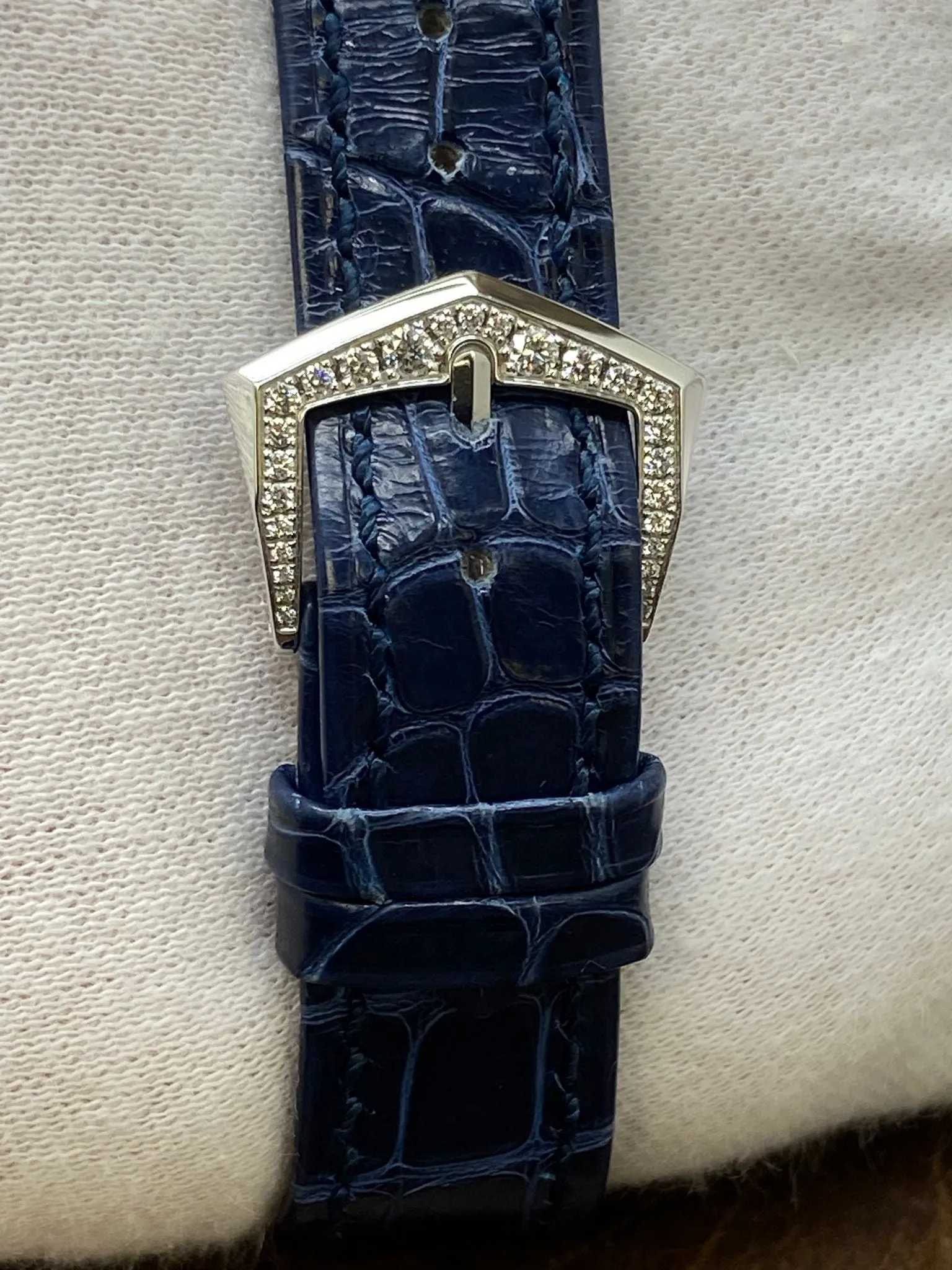 Patek Philippe  Ribbon Joaillerie 36,5mm 4978/400G Silver Pave Diamond Dial Automatic Women's Watch