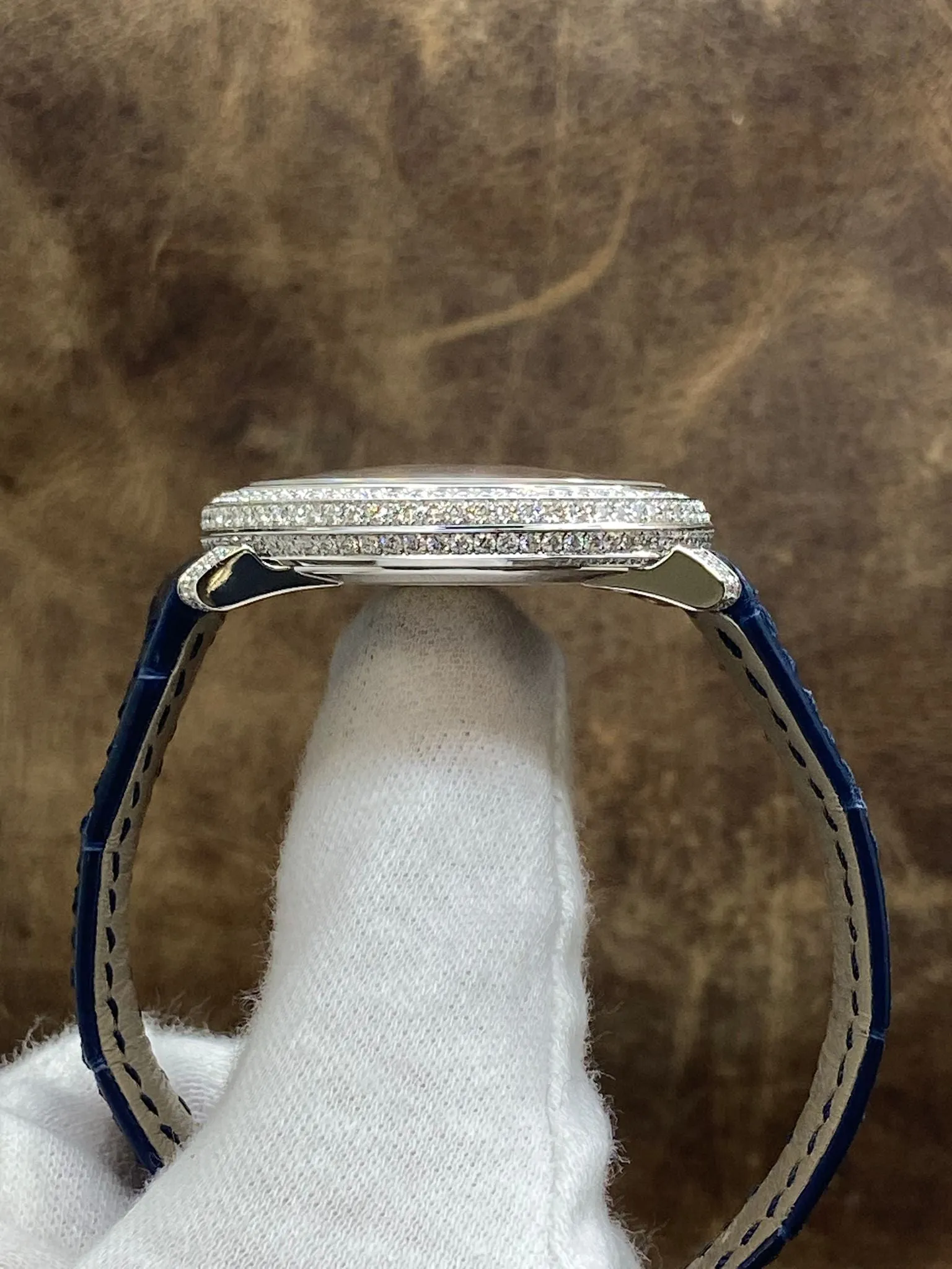 Patek Philippe  Ribbon Joaillerie 36,5mm 4978/400G Silver Pave Diamond Dial Automatic Women's Watch