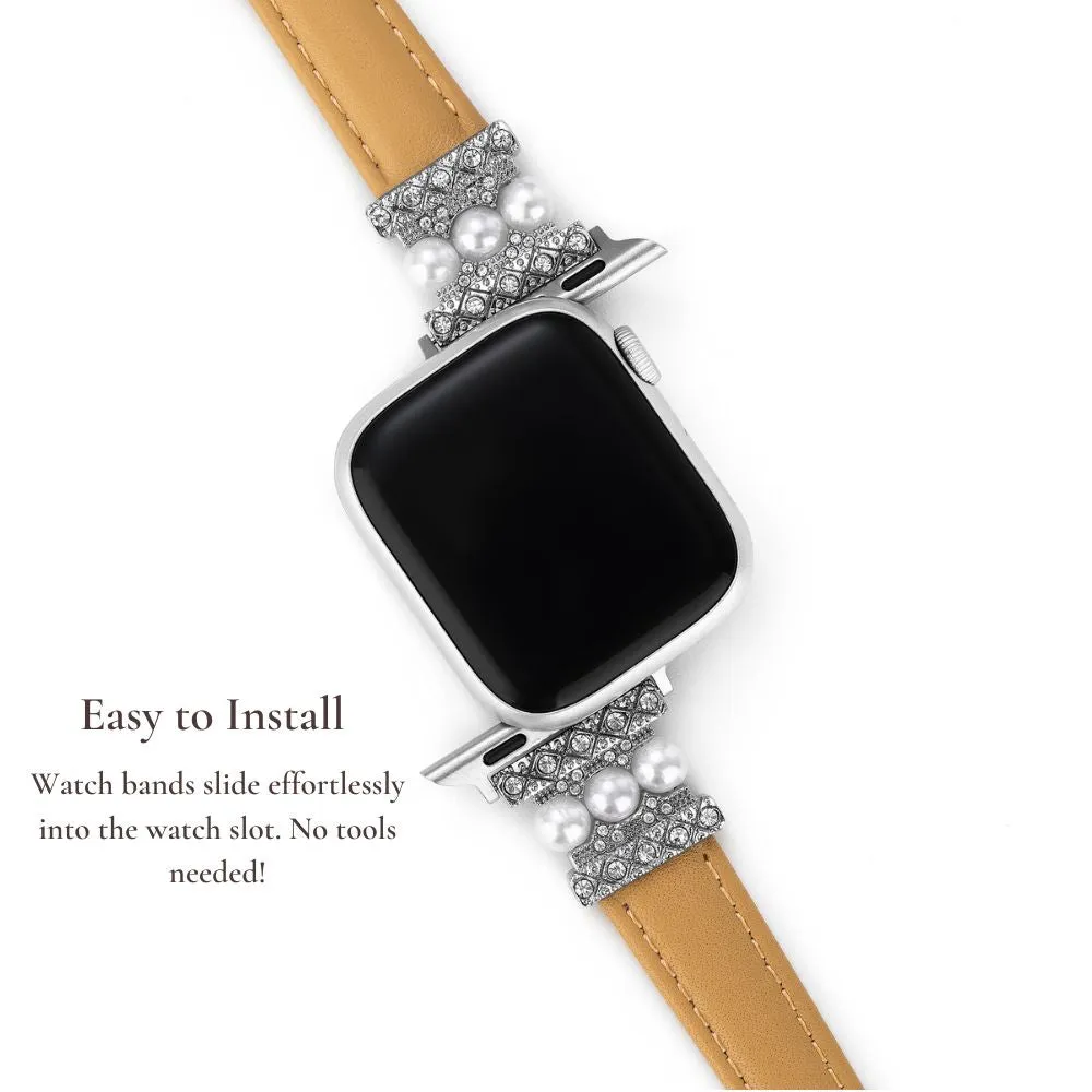 Pearl Touch Leather Watch Bracelet