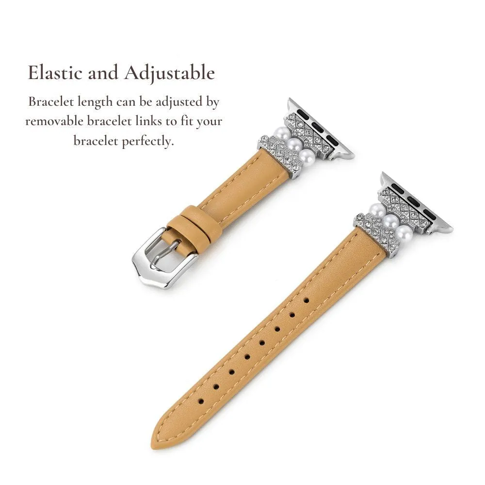 Pearl Touch Leather Watch Bracelet