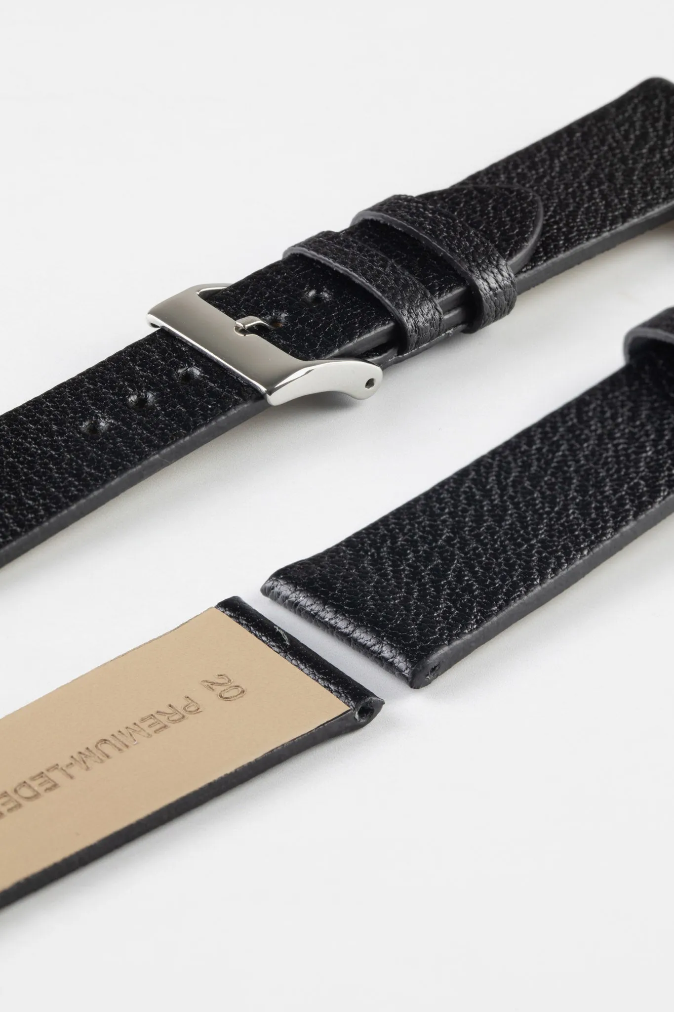 Pebro BILLY Genuine Goatskin Leather Watch Strap in BLACK