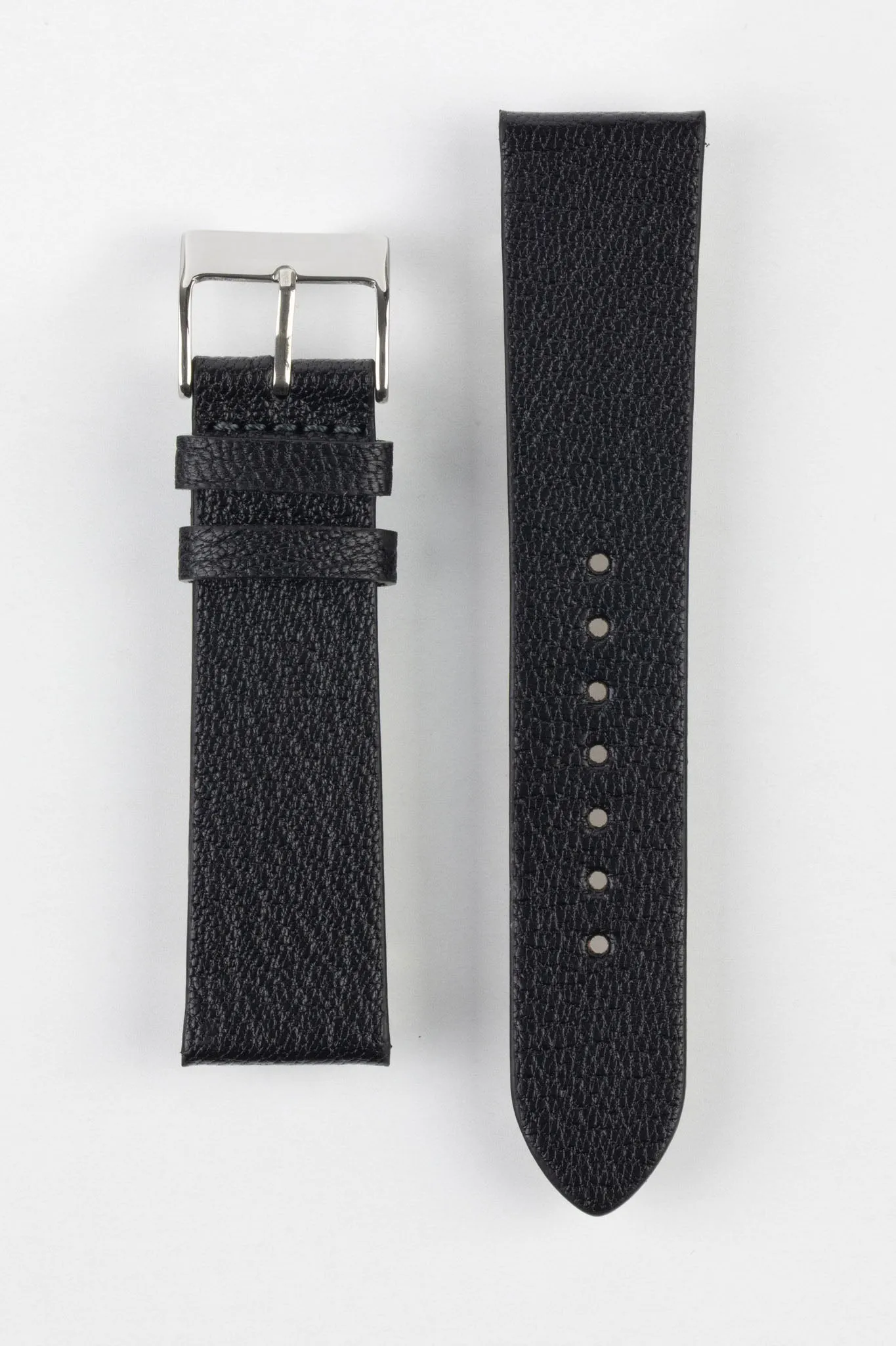 Pebro BILLY Genuine Goatskin Leather Watch Strap in BLACK