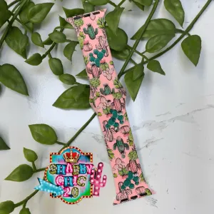 Pink with Succulents Print Watchbands