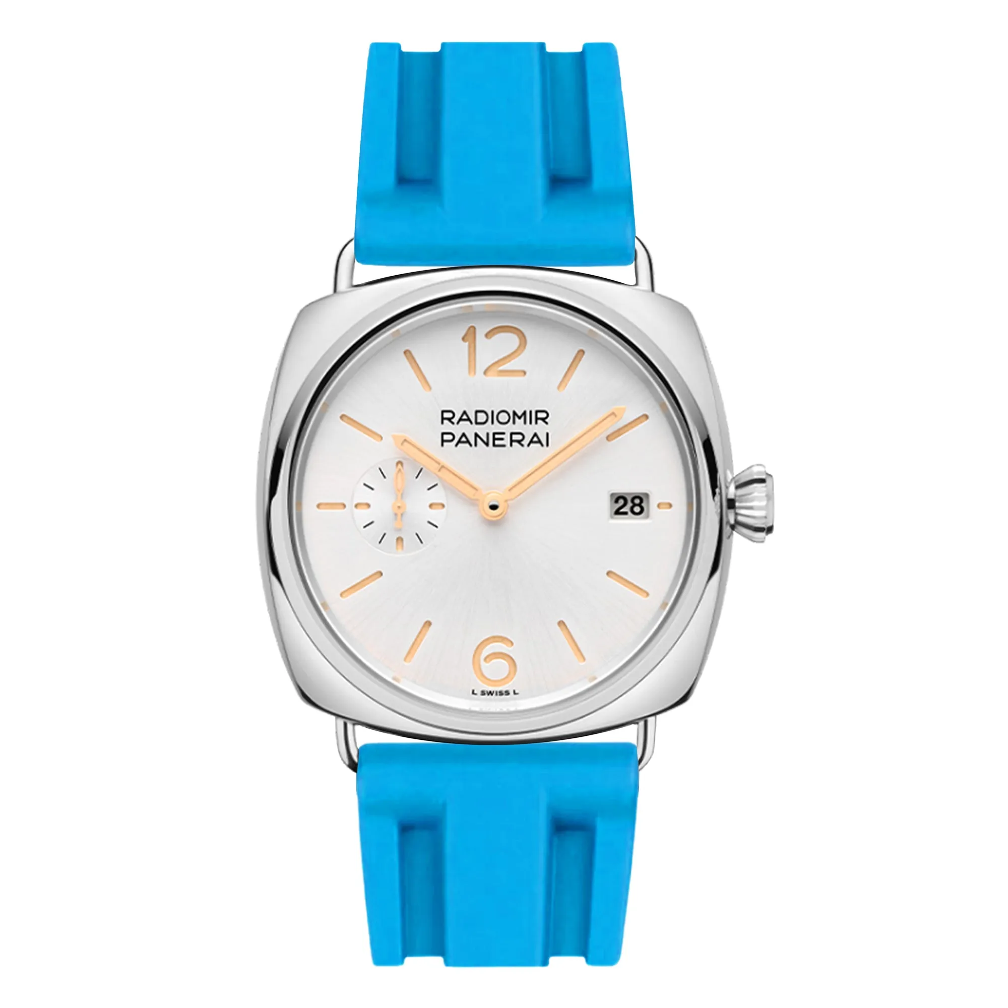 Pinnacle FKM Rubber Strap for Panerai Submersible – Sky Blue (2420 | FKM)