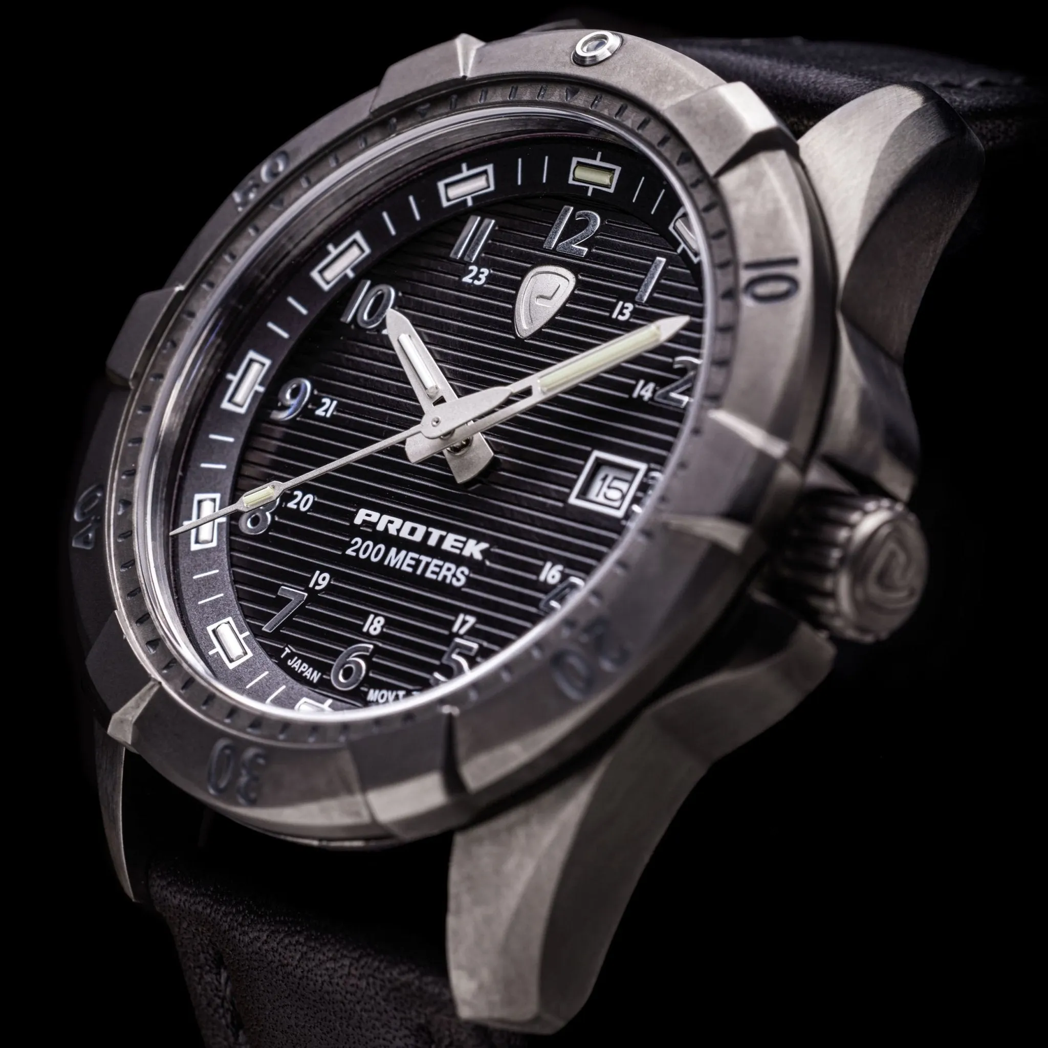 ProTek Steel Dive 2000 Series Tritium Black Gunmetal