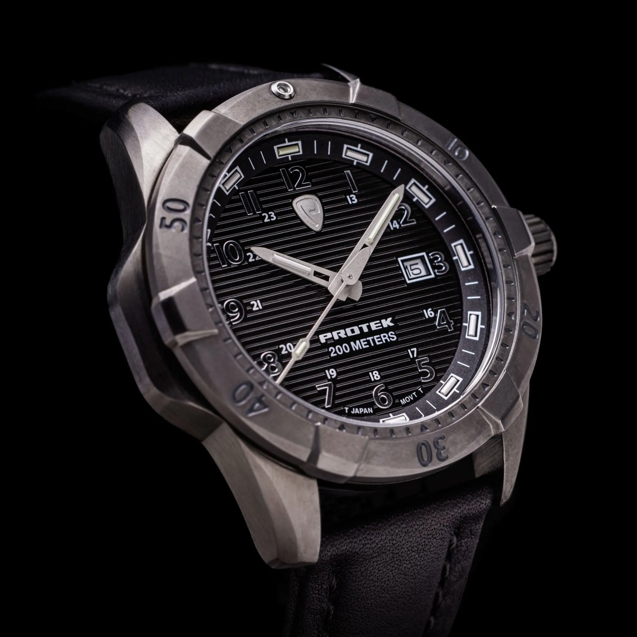 ProTek Steel Dive 2000 Series Tritium Black Gunmetal