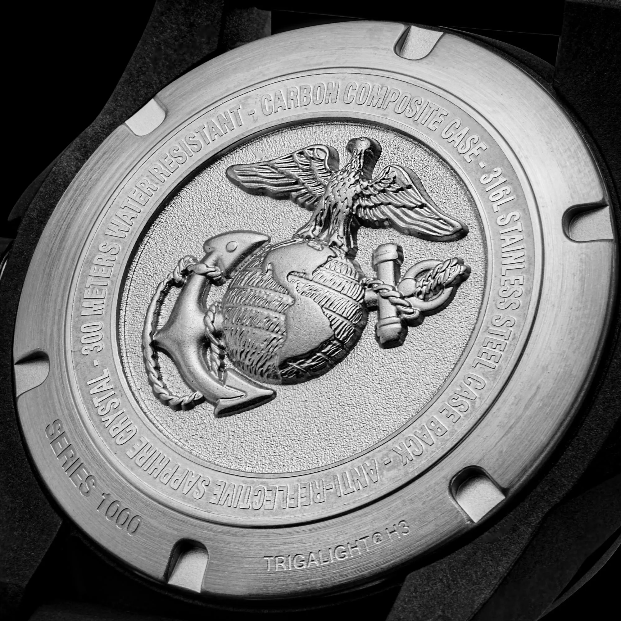 ProTek USMC Carbon Composite Dive Watch - Carbon/Blackout (Black Band)*