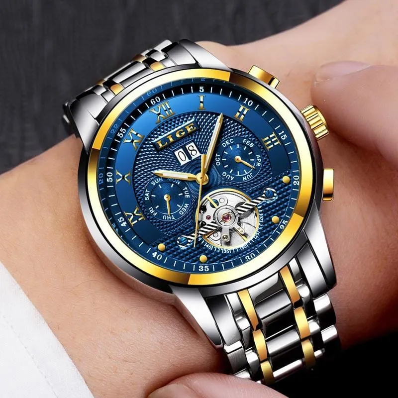 Quartz Stainless Steel 2 Tone Men's Casual Watch