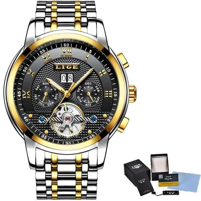 Quartz Stainless Steel 2 Tone Men's Casual Watch