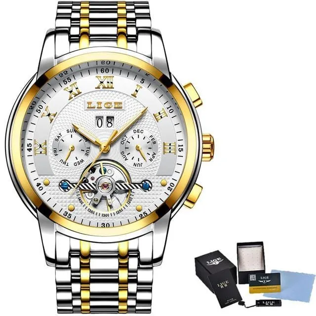 Quartz Stainless Steel 2 Tone Men's Casual Watch