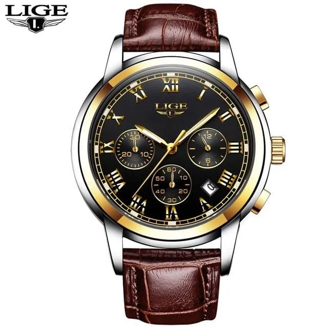 Quartz Stainless Steel 2 Tone Men's Casual Watch