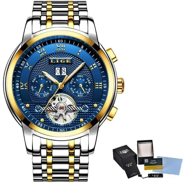 Quartz Stainless Steel 2 Tone Men's Casual Watch