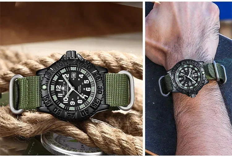 RECON GS2U Tactical Rotatable Bezel Watch with NATO Band