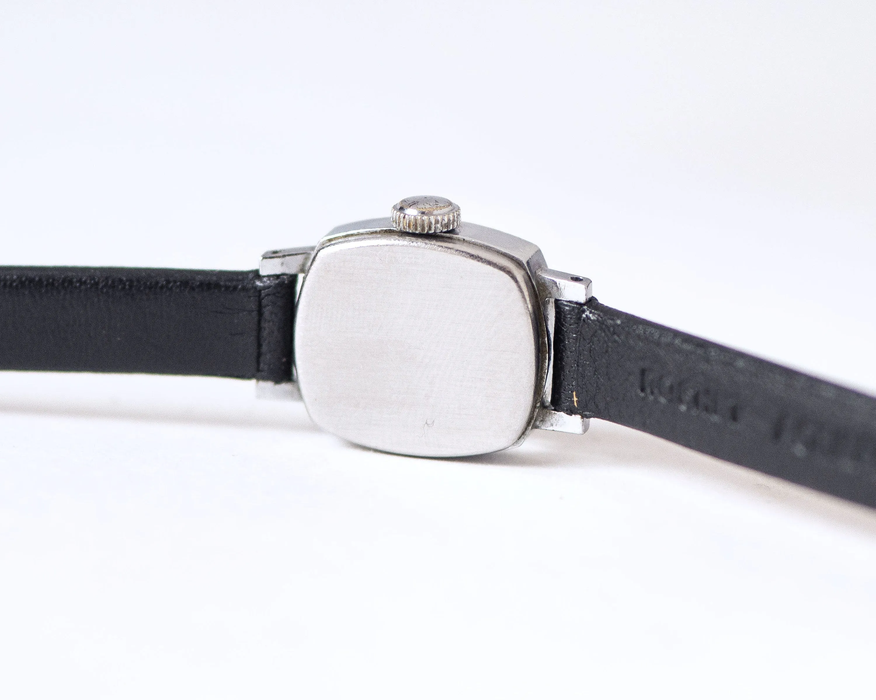Retro women watch Dawn black dial gift jewelry, silver shade women wristwatch, square wristwatch feminine accessory new premium leather band