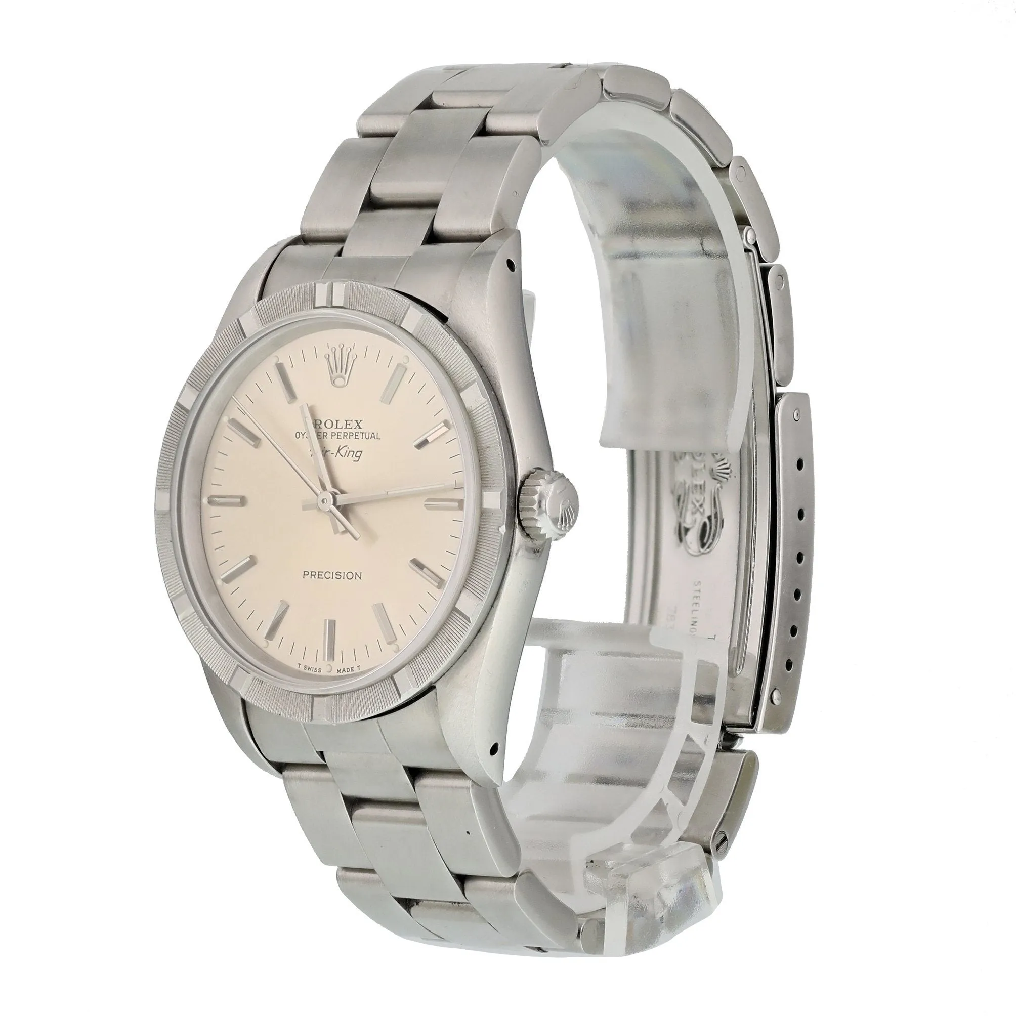 Rolex Air King Precision 14010  34mm steel diamond dial and bezel serial N564683 circa 1991