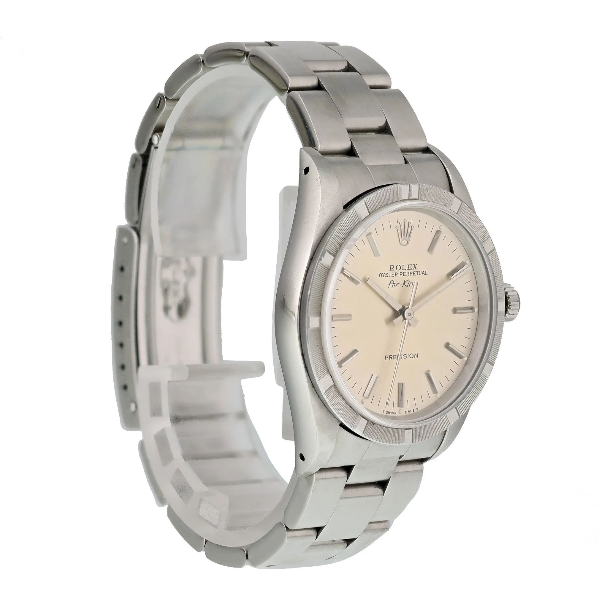 Rolex Air King Precision 14010  34mm steel diamond dial and bezel serial N564683 circa 1991