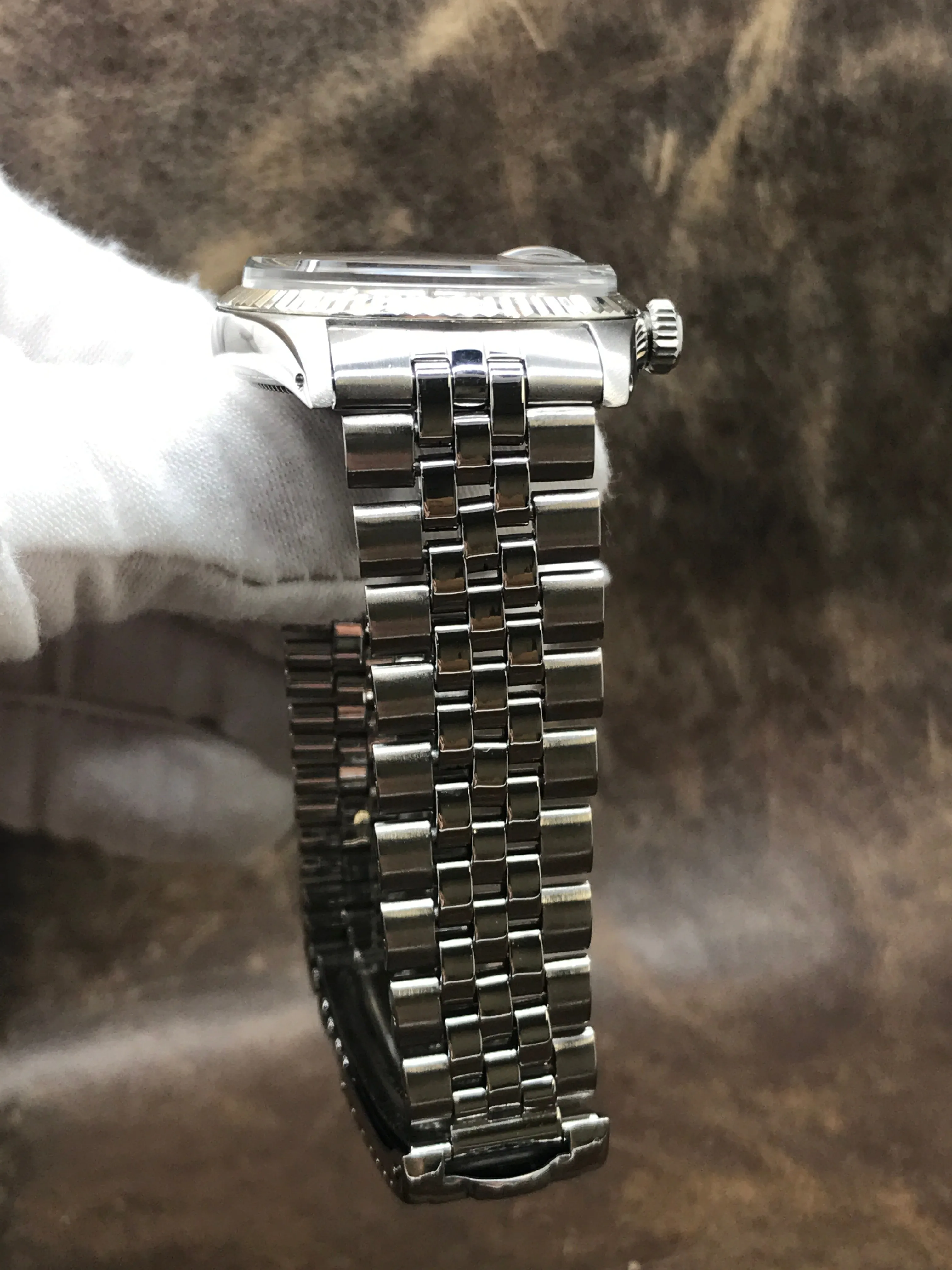 Rolex Datejust 36mm 1601 Custom Black Diamond Dial Automatic Watch