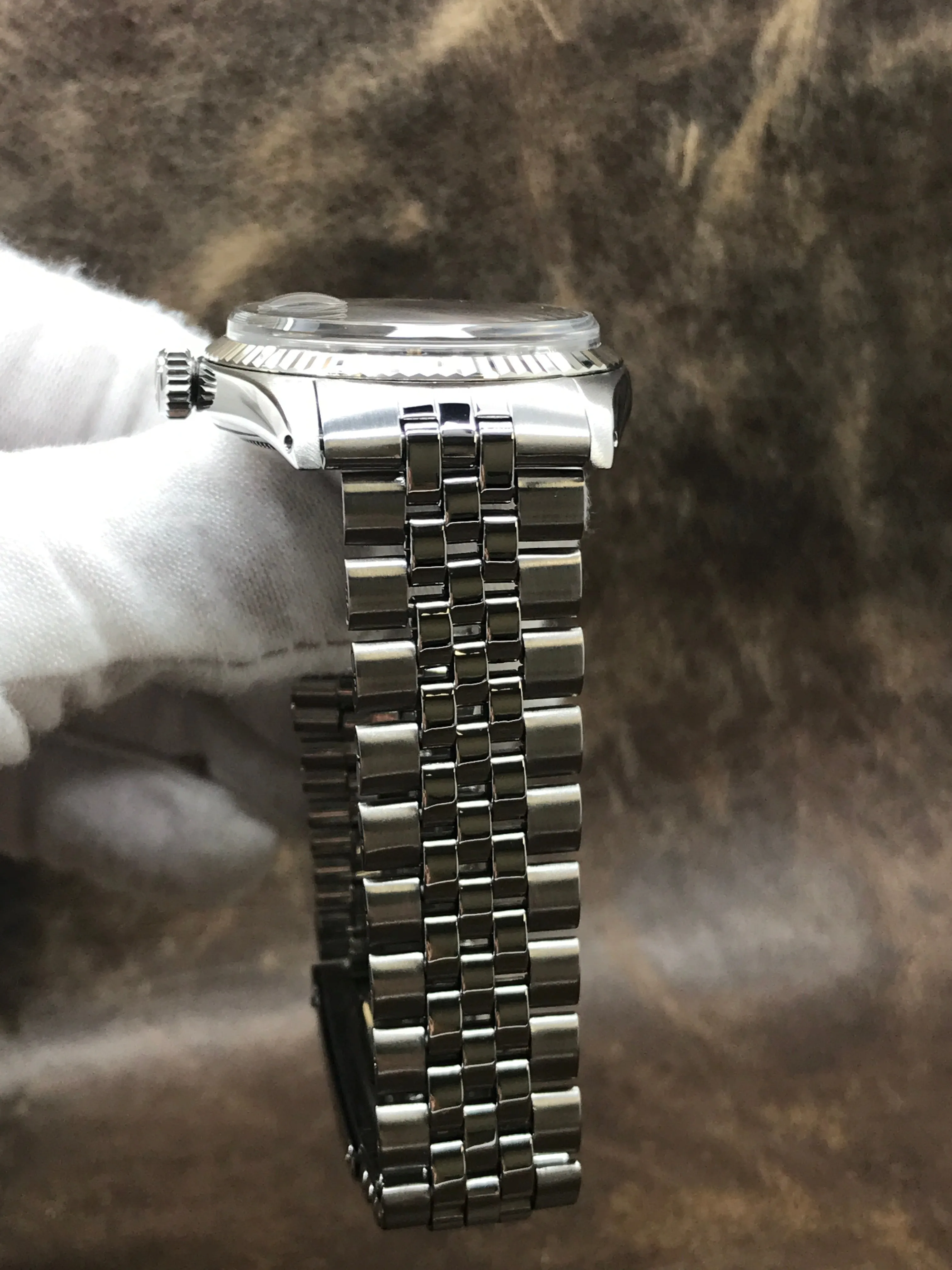 Rolex Datejust 36mm 1601 Custom Black Diamond Dial Automatic Watch