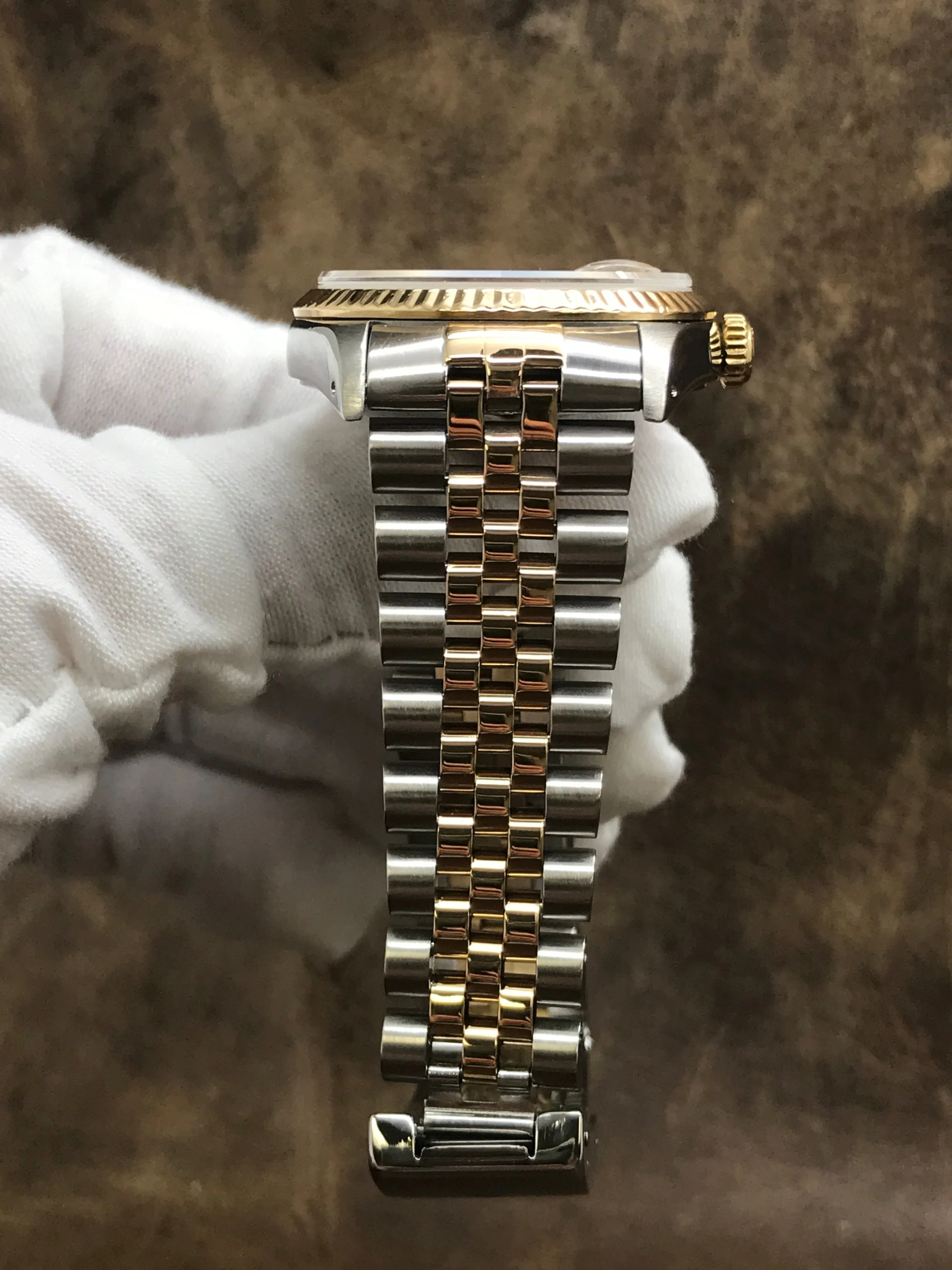 Rolex Datejust 36mm 16233 Champagne Linen Dial Automatic Watch