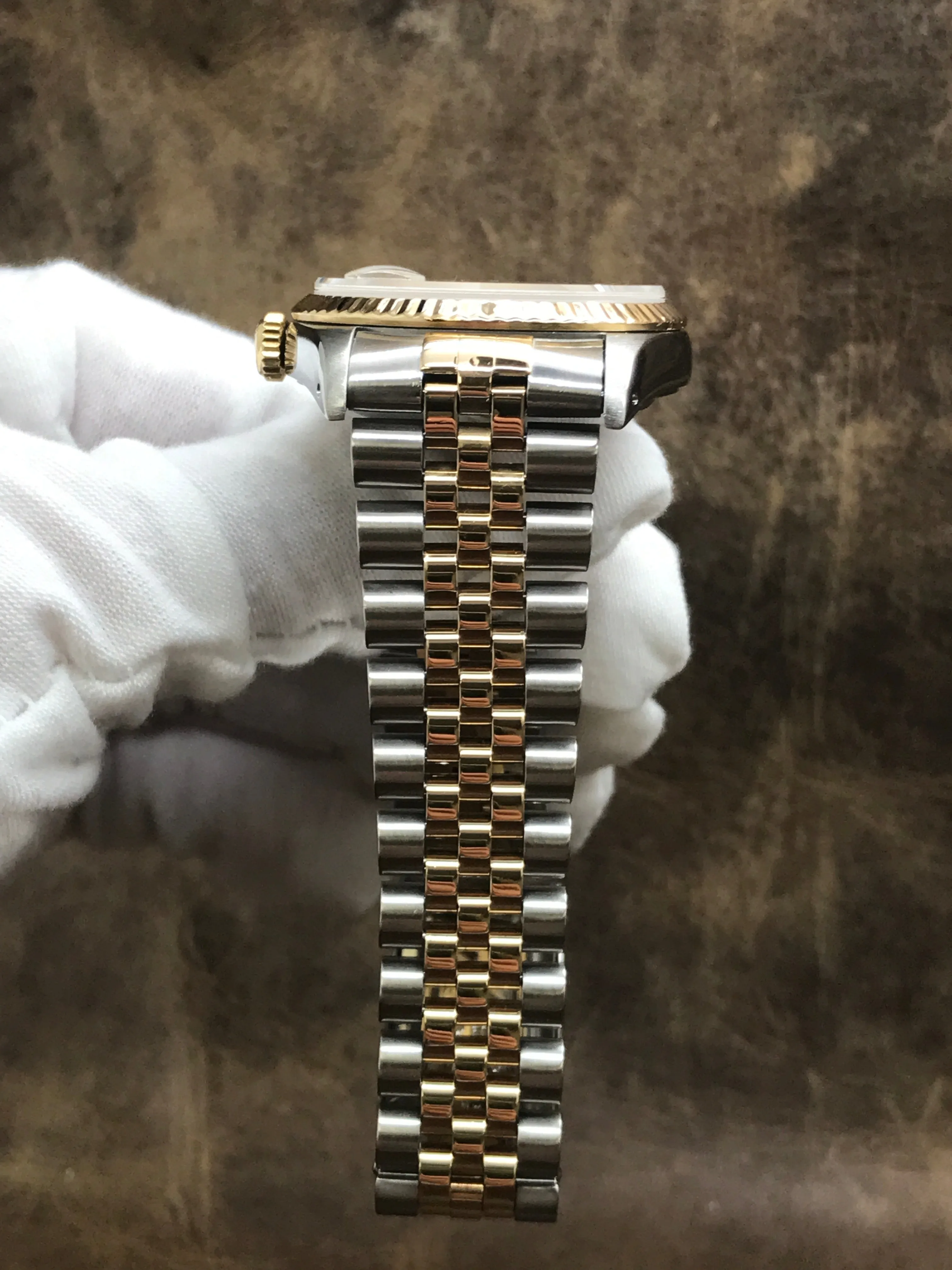 Rolex Datejust 36mm 16233 Champagne Linen Dial Automatic Watch