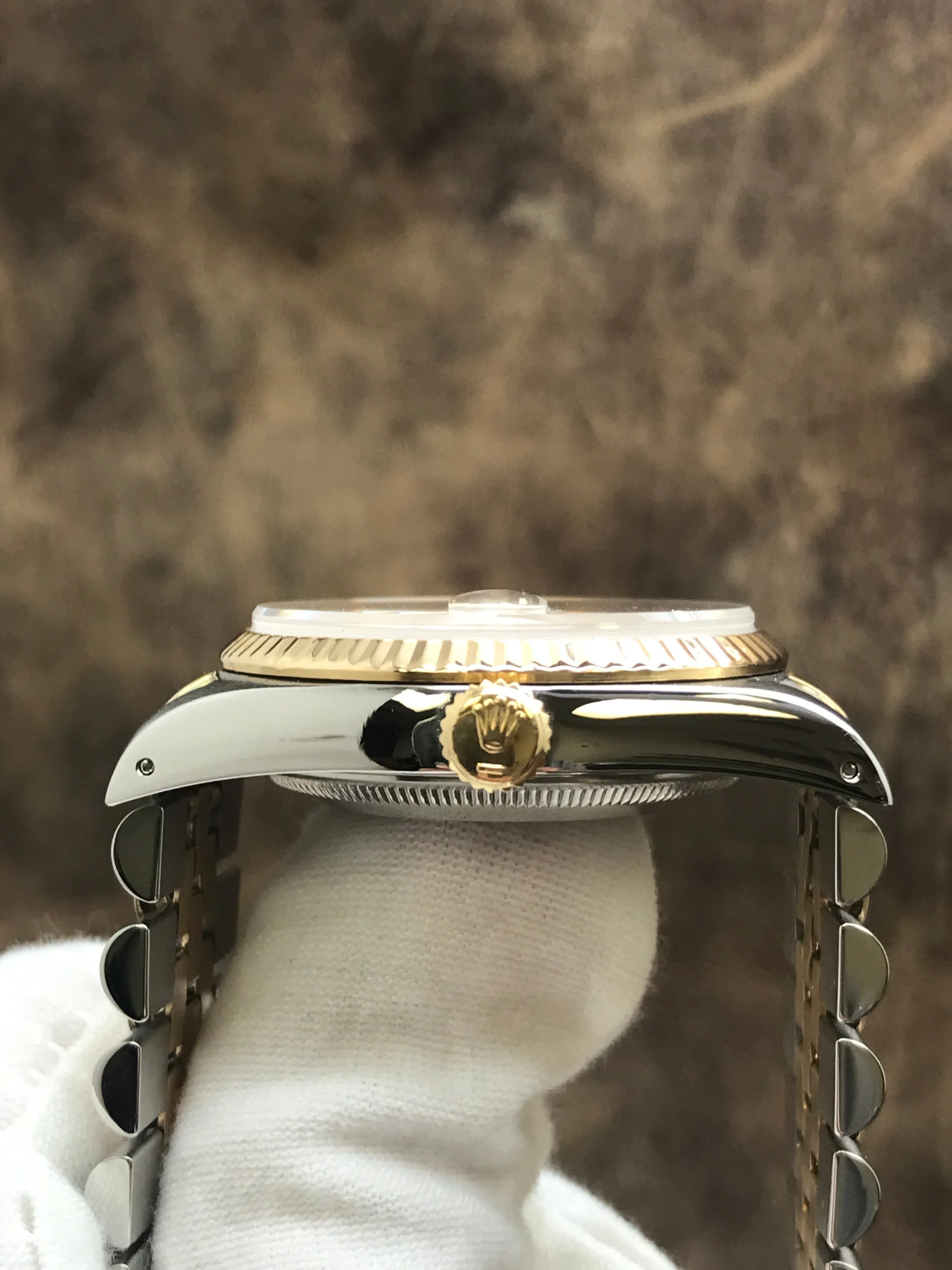 Rolex Datejust 36mm 16233 Champagne Linen Dial Automatic Watch