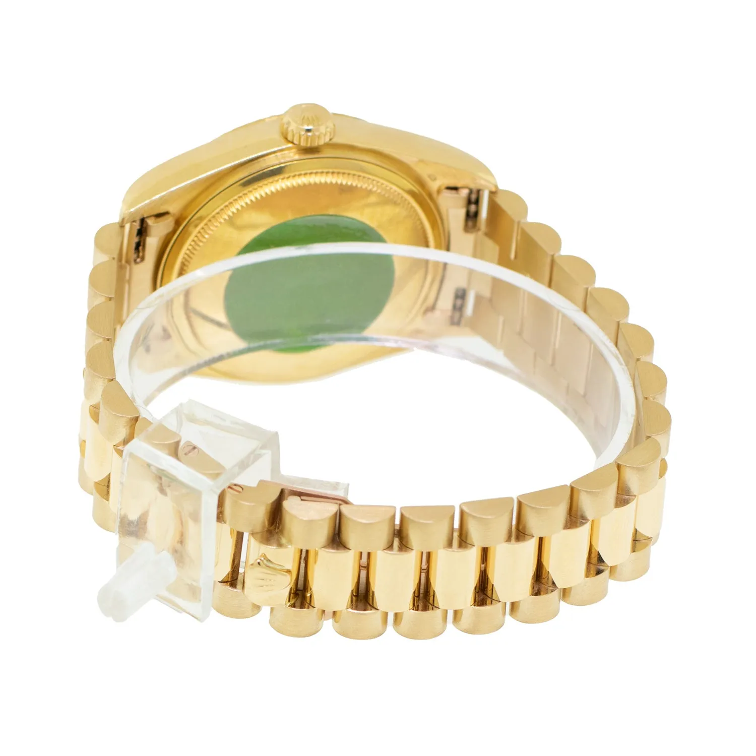 Rolex Day-Date 36mm Yellow Gold Champagne Roman Dial Fluted Bezel 18038