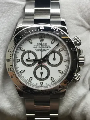 Rolex Daytona FULL Set B&P 116520 White APH Dial Automatic Men's Watch