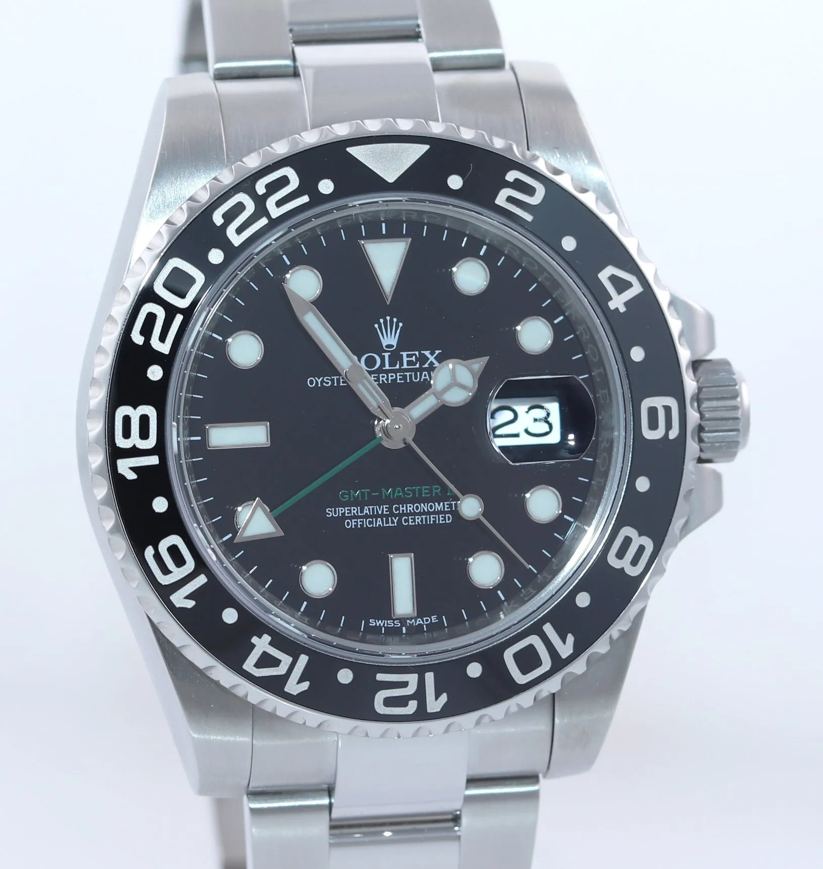 Rolex GMT Master II 116710 Steel Ceramic Black Green Hand Watch Box
