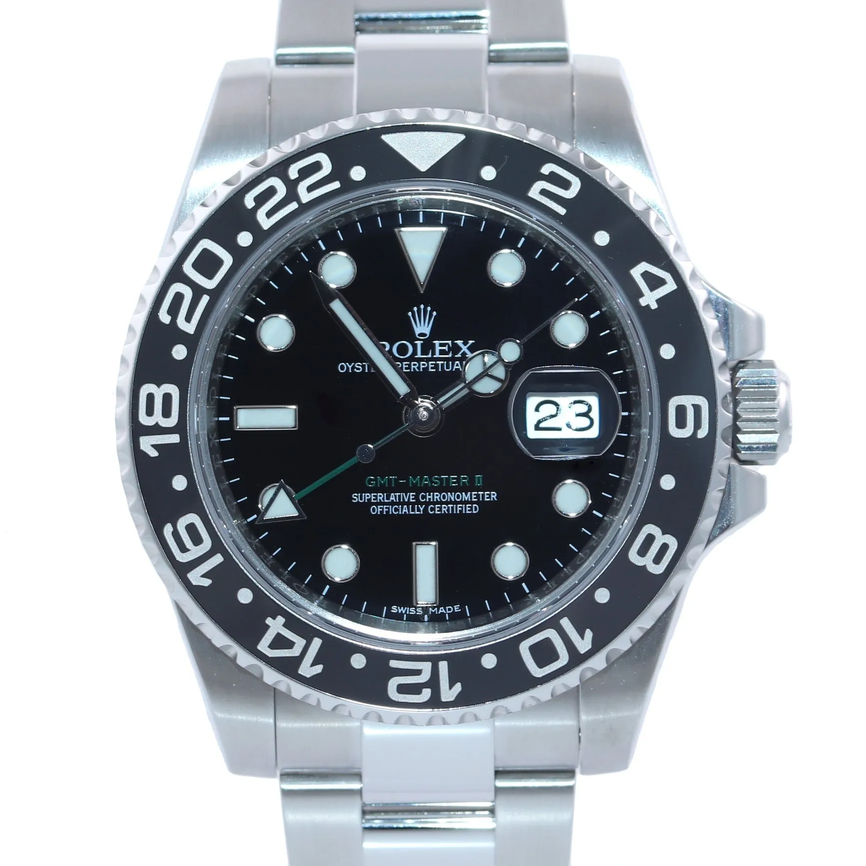 Rolex GMT Master II 116710 Steel Ceramic Black Green Hand Watch Box