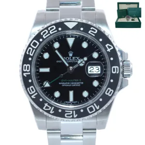 Rolex GMT Master II 116710 Steel Ceramic Black Green Hand Watch Box