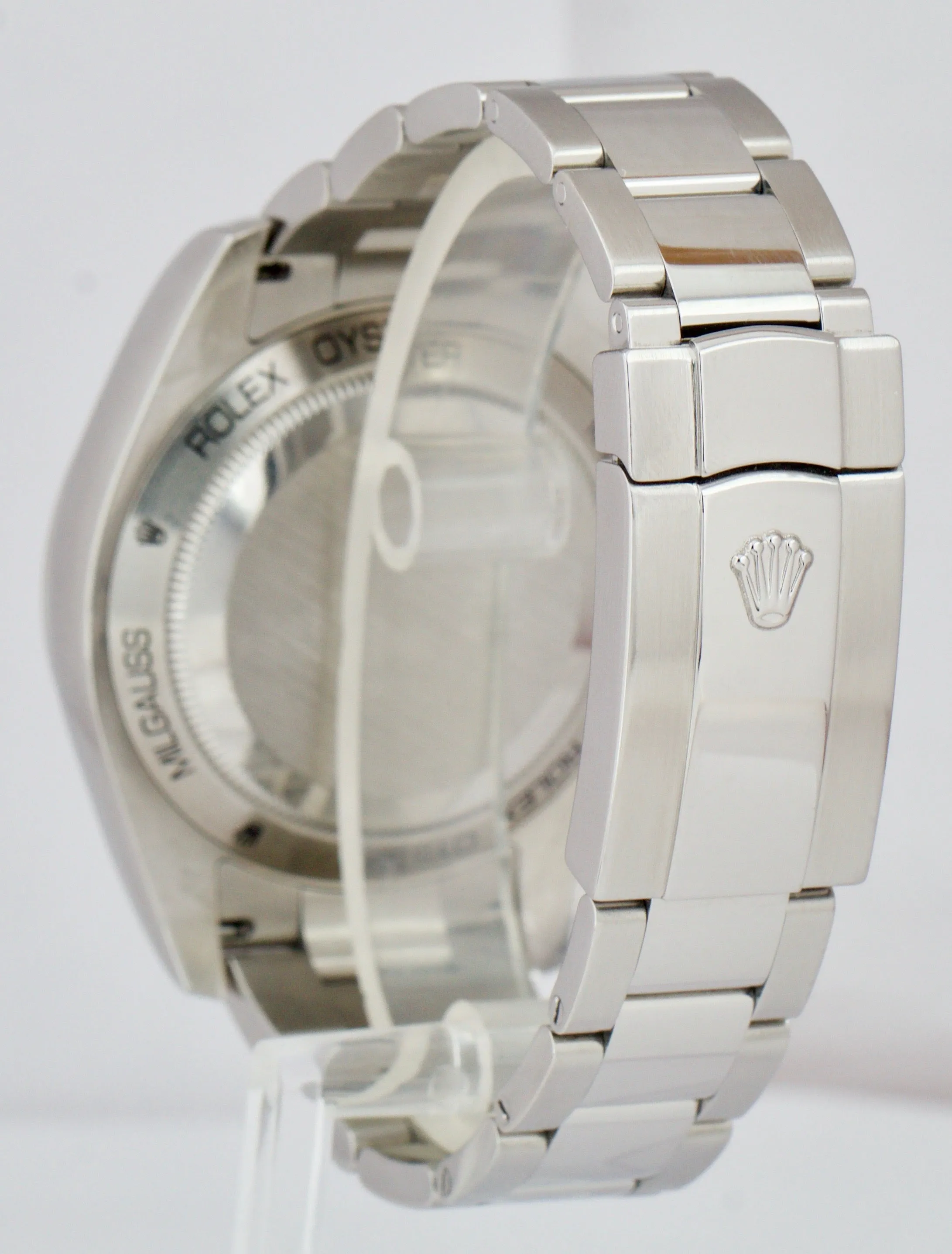 Rolex Milgauss Stainless Steel Black Anti-Magnetic 40mm Green Watch 116400 GV