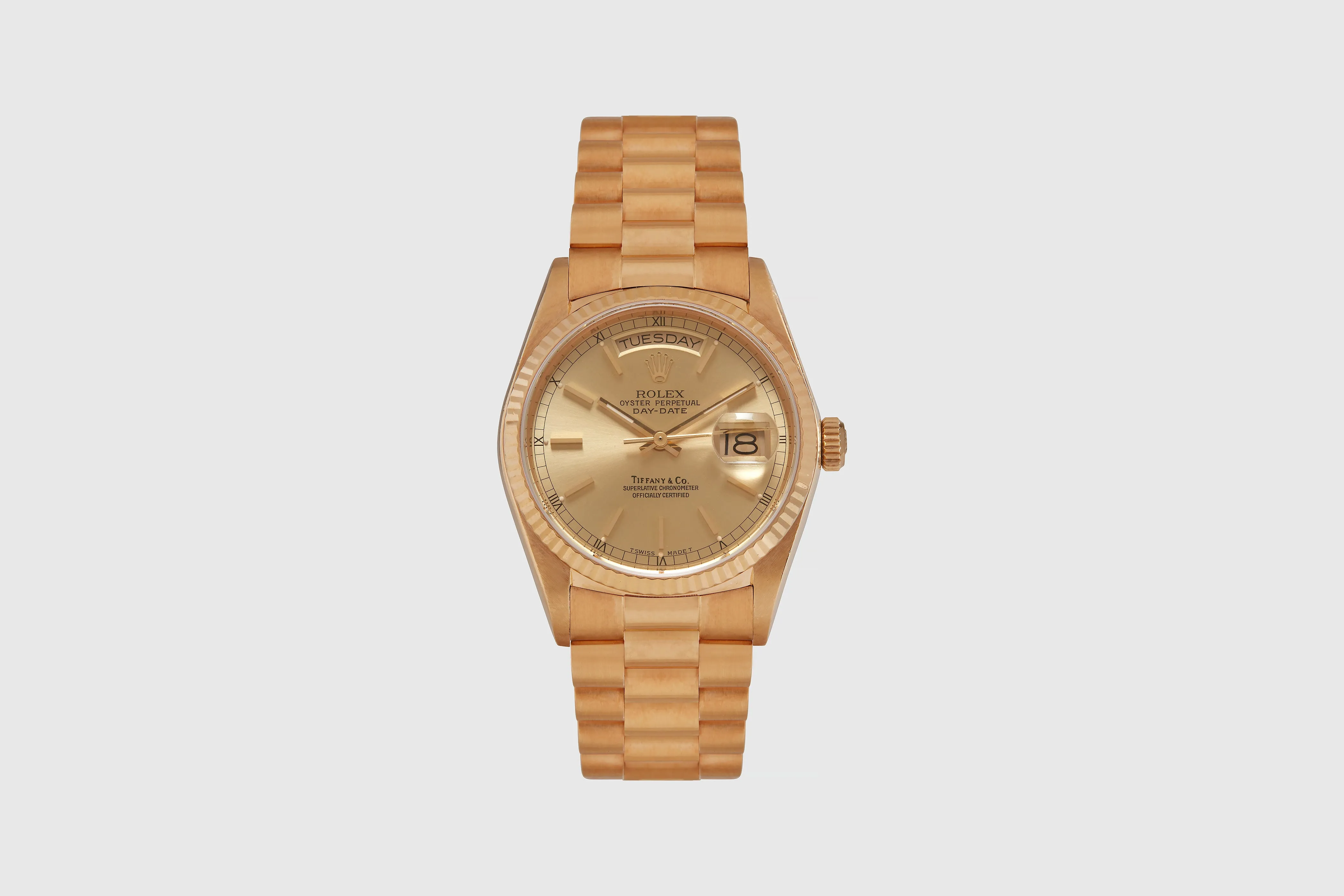 Rolex Oyster Perpetual Day Date "President" Tiffany & Co. Dial 1986