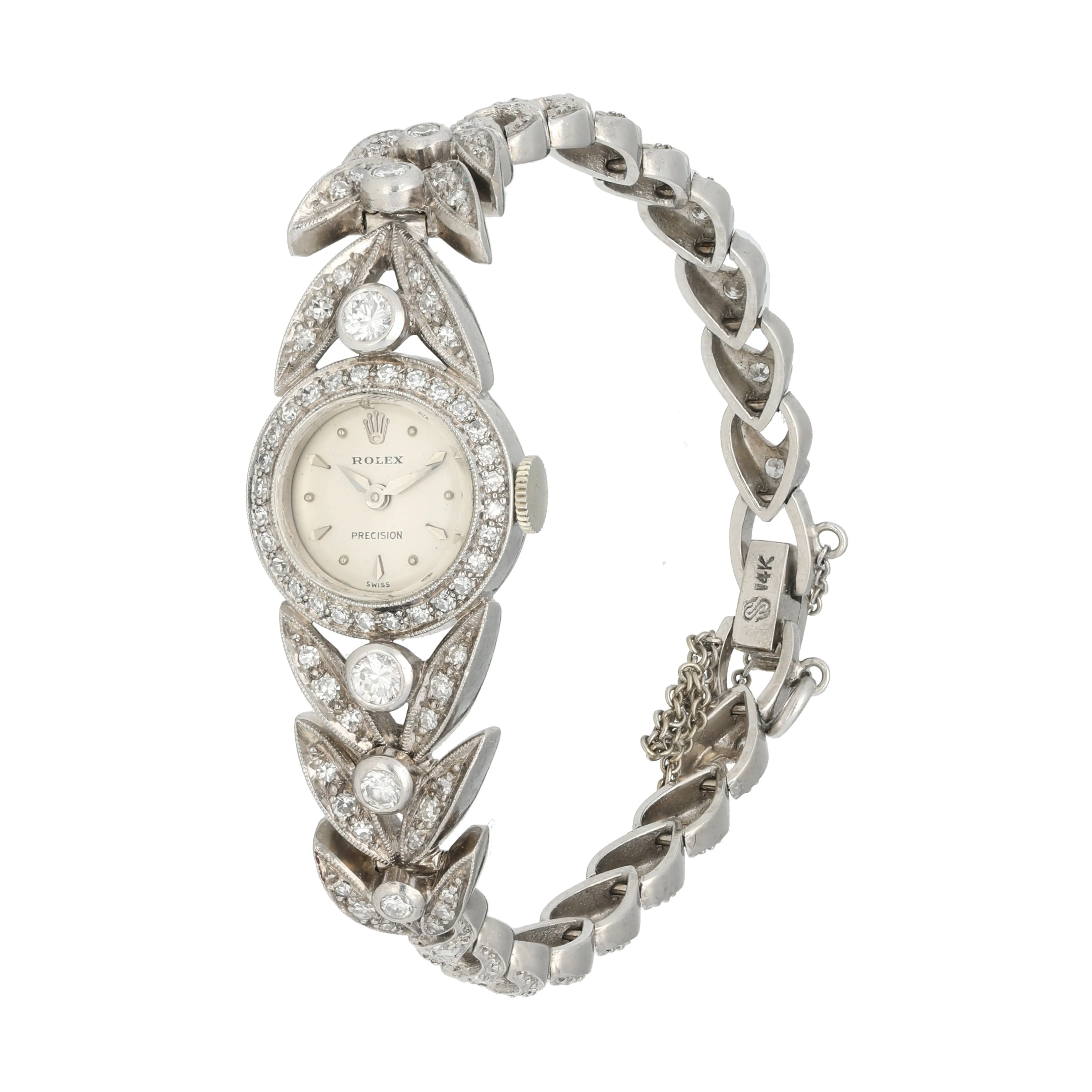 Rolex Precision Vintage Diamond Ladies Watch