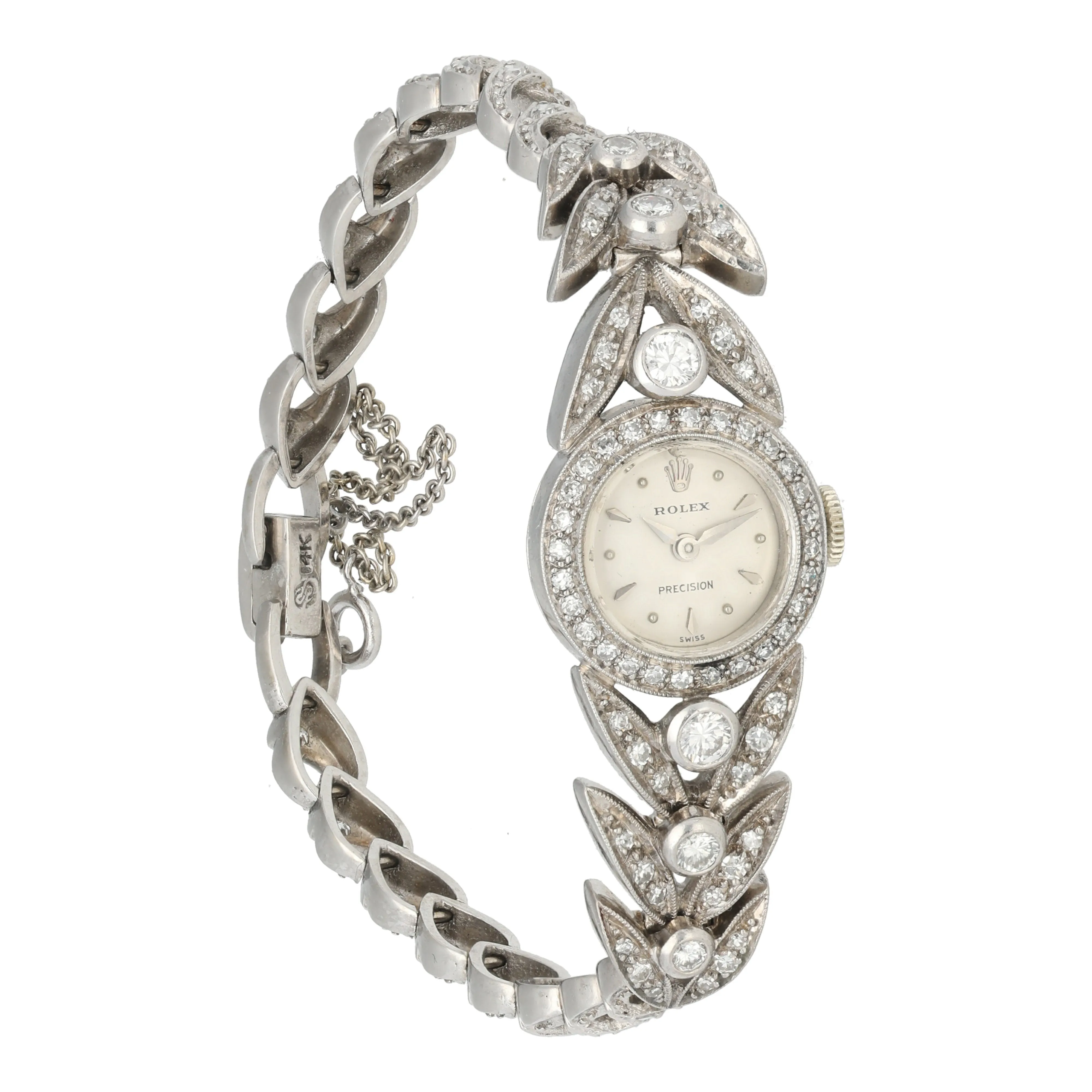 Rolex Precision Vintage Diamond Ladies Watch