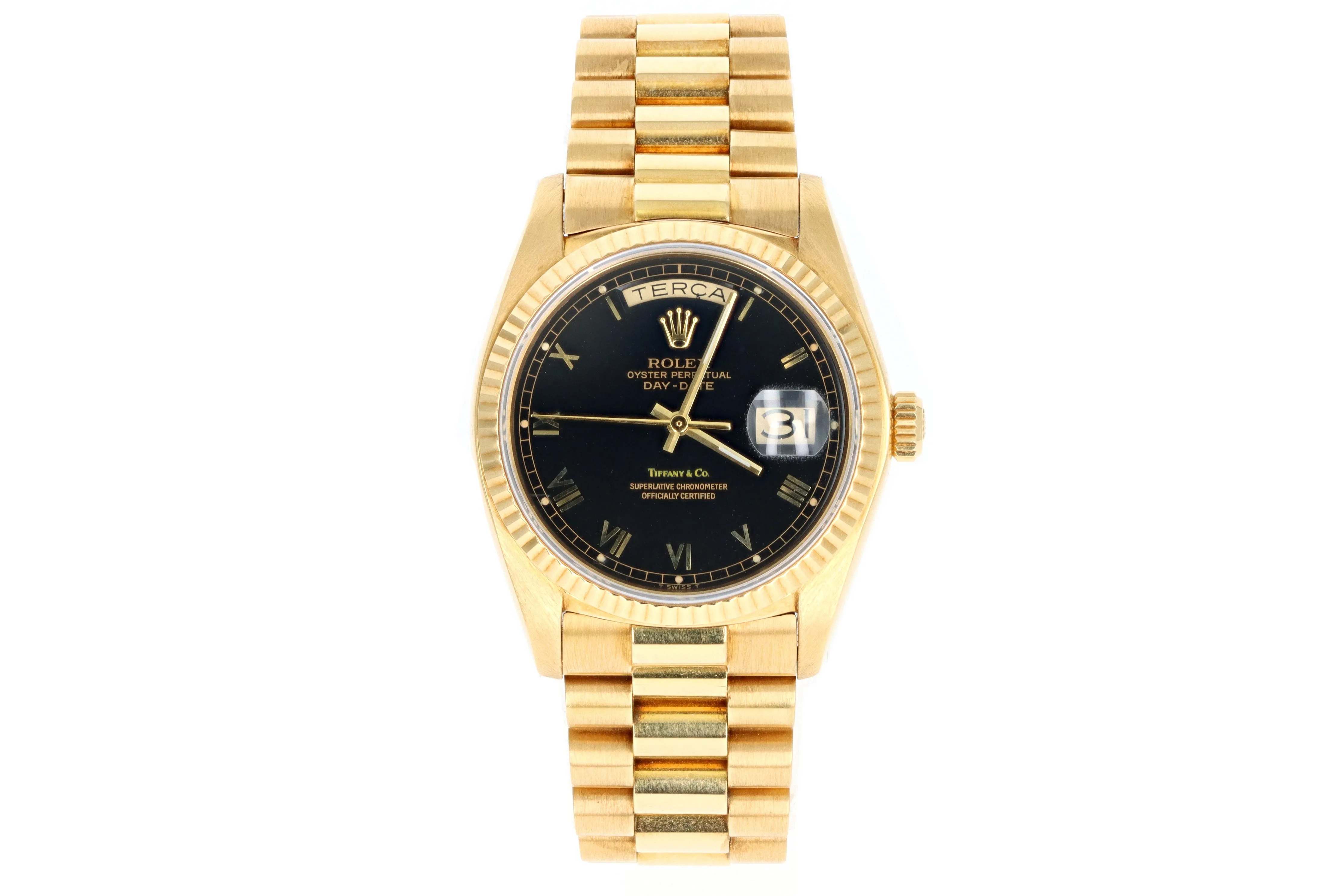 Rolex President 18038 Tiffany & Co. Black Dial