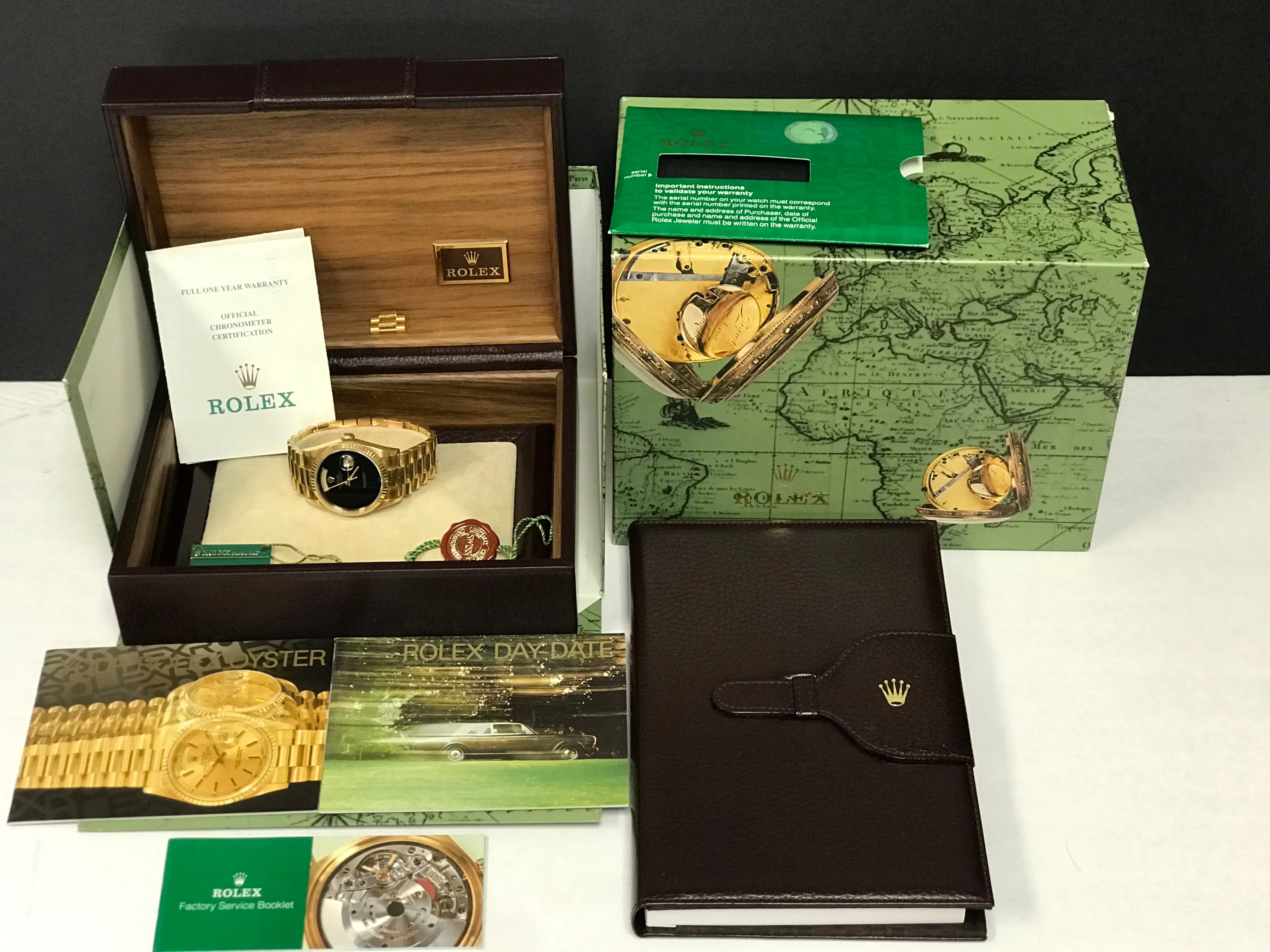 Rolex President Day Date 36mm 18238 factory Black Onyx Dial Automatic Men's Watch