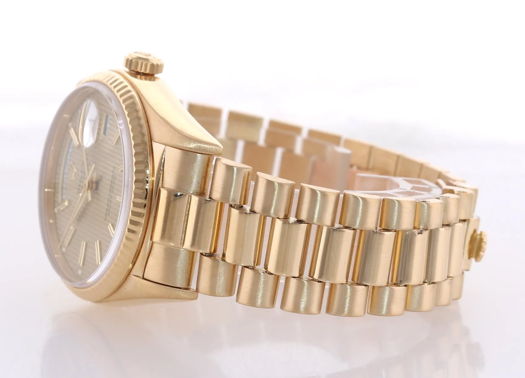 Rolex President Day Date Champagne Tapestry 18038 Quick Yellow Gold Watch Box