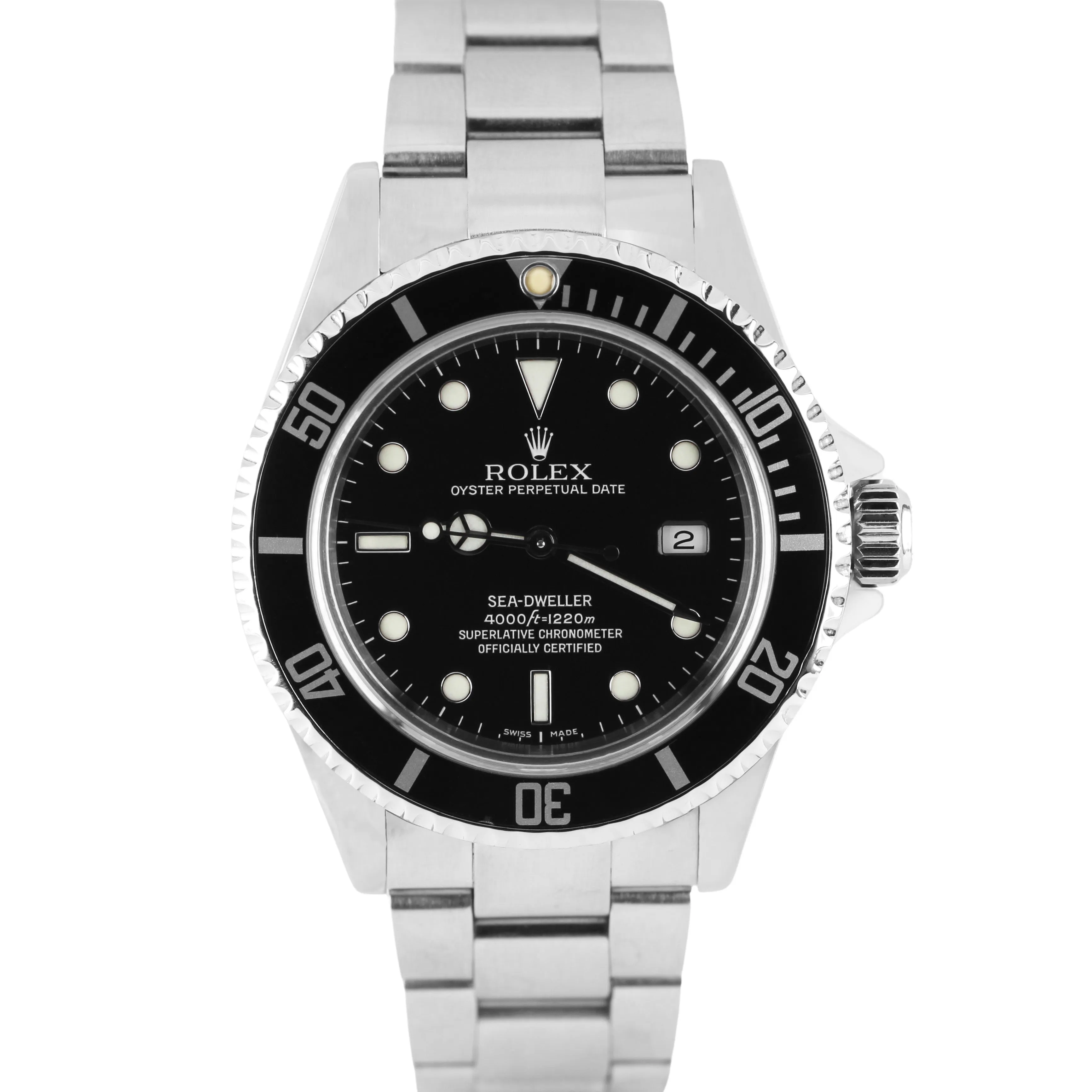 Rolex Sea-Dweller PAPERS Stainless Steel Black 40mm Automatic 16600 Watch BOX