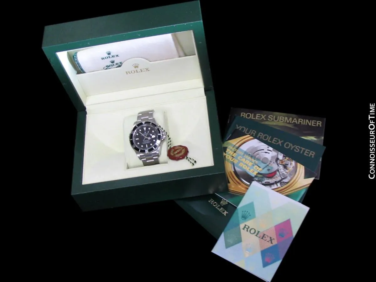 Rolex Submariner Black Sub with Date, Stainless Steel, 16610T - Boxes & Papers