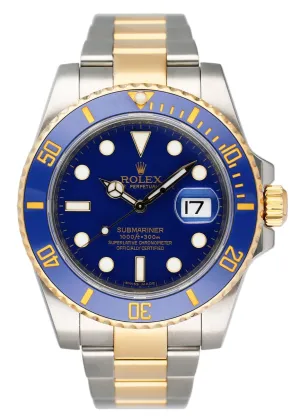 Rolex Submariner Date 116613 Blue Dial Mens Watch