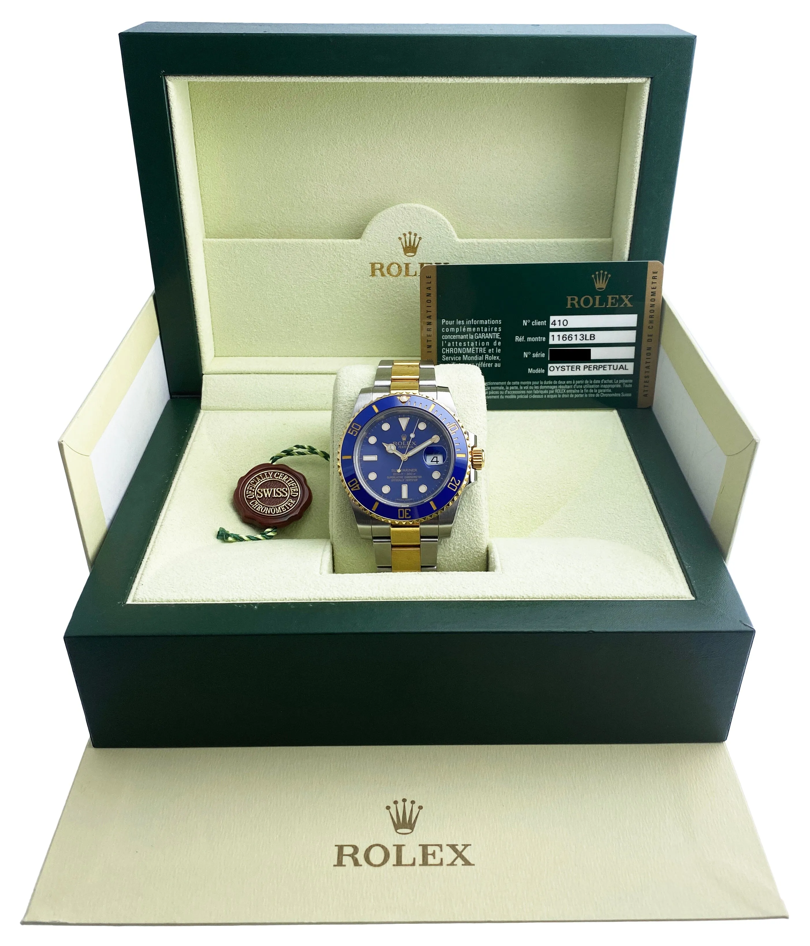 Rolex Submariner Date 116613LB Blue Dial Mens Watch Box & Papers