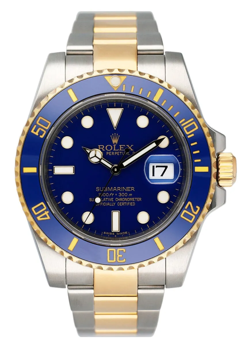 Rolex Submariner Date 116613LB Blue Dial Mens Watch Box Papers