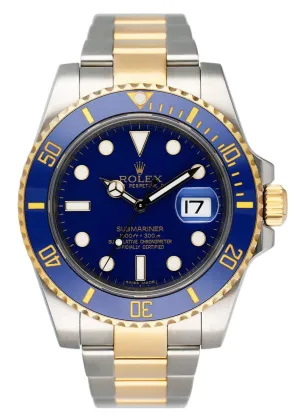 Rolex Submariner Date 116613LB Blue Dial Mens Watch Box Papers