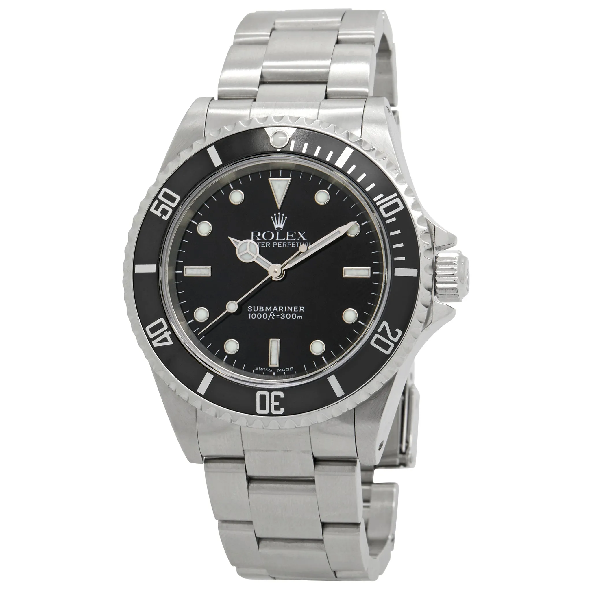 Rolex Submariner No Date 14060 Black Dial Automatic Men's Watch